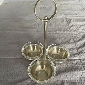 Arte Italica pewter condiment caddy